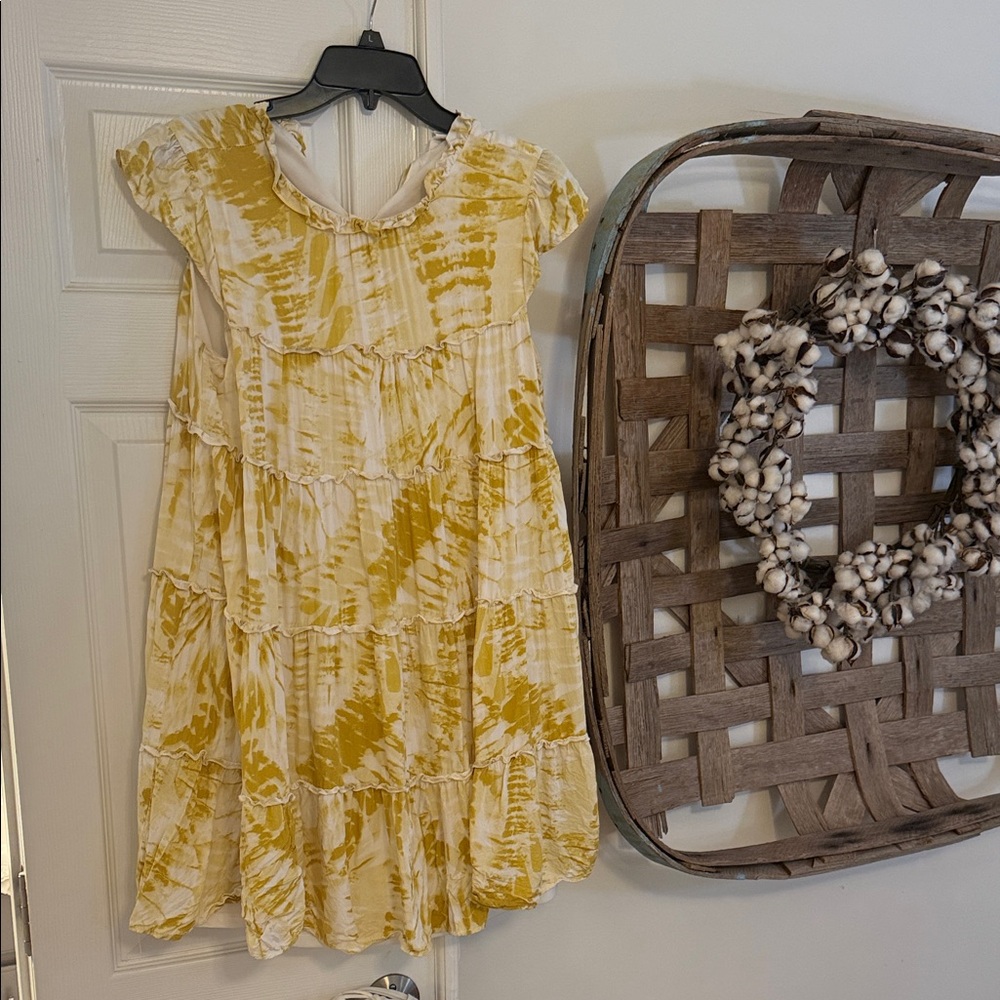 THML Yellow and White Tie-Dye Dress